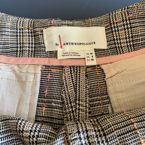 NWT Anthropologie Roma plaid chenille trousers - Picture 7 of 8